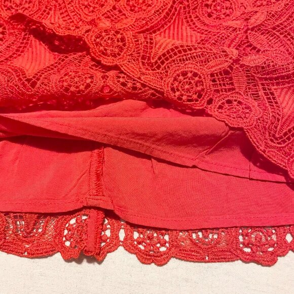 Hollister Red Lace Skirt Womens Size 5 - Picture 7 of 16